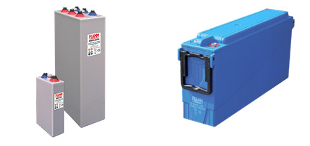 Аккумуляторы с гелевым электролитом Fiamm серии SMG Endurlite (OPzV Gel) — слева и серии SMG12V Endurlite (Gel) — справа